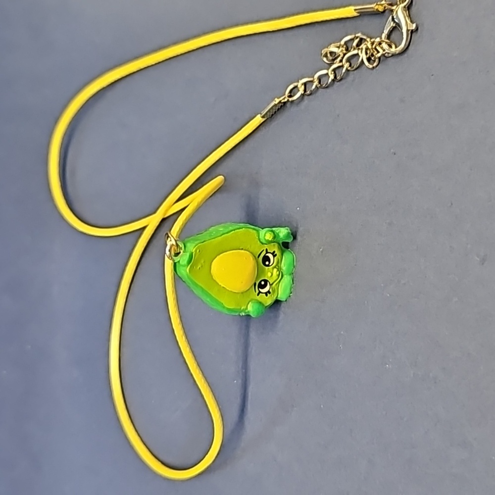 Dippy Avacado Shopkins Season upcycled necklace